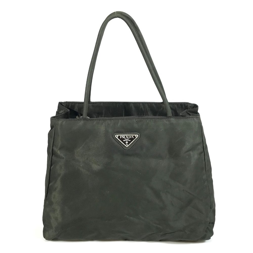 344154F V Prada Tote Bag Khaki Nylon